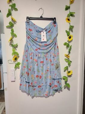 Nwt Merokeety Large Strapless Floral Dress